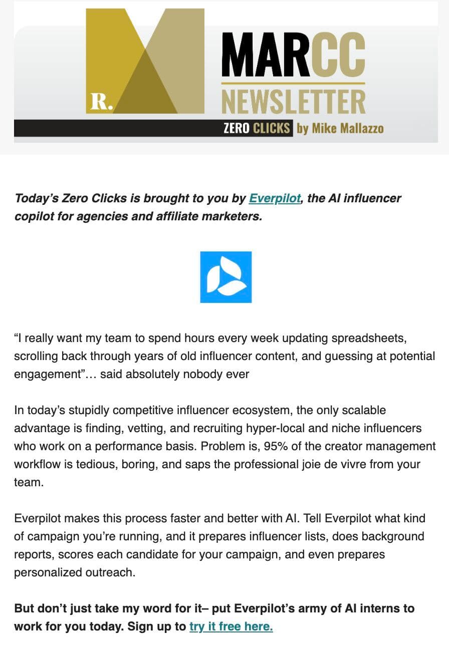 Look for Everpilot in the Zero Clicks Newsletter